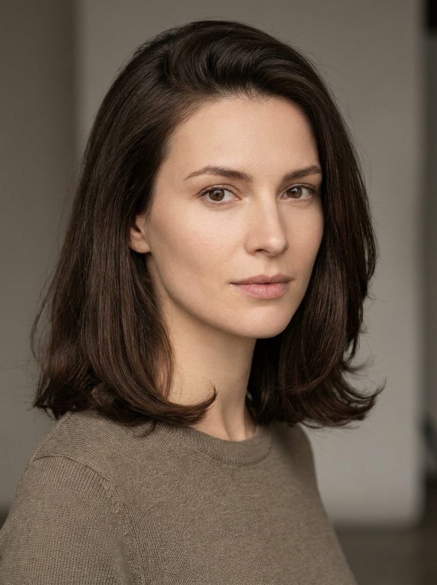 Mittellange Haare mit Seitenscheitel und Blowout - Mittellange Frisuren mit Seitenscheitel